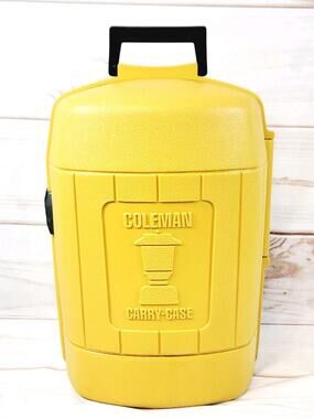 Vintage 1983 Coleman 220 228 275 Lantern Yellow Clam Shell Carry Case